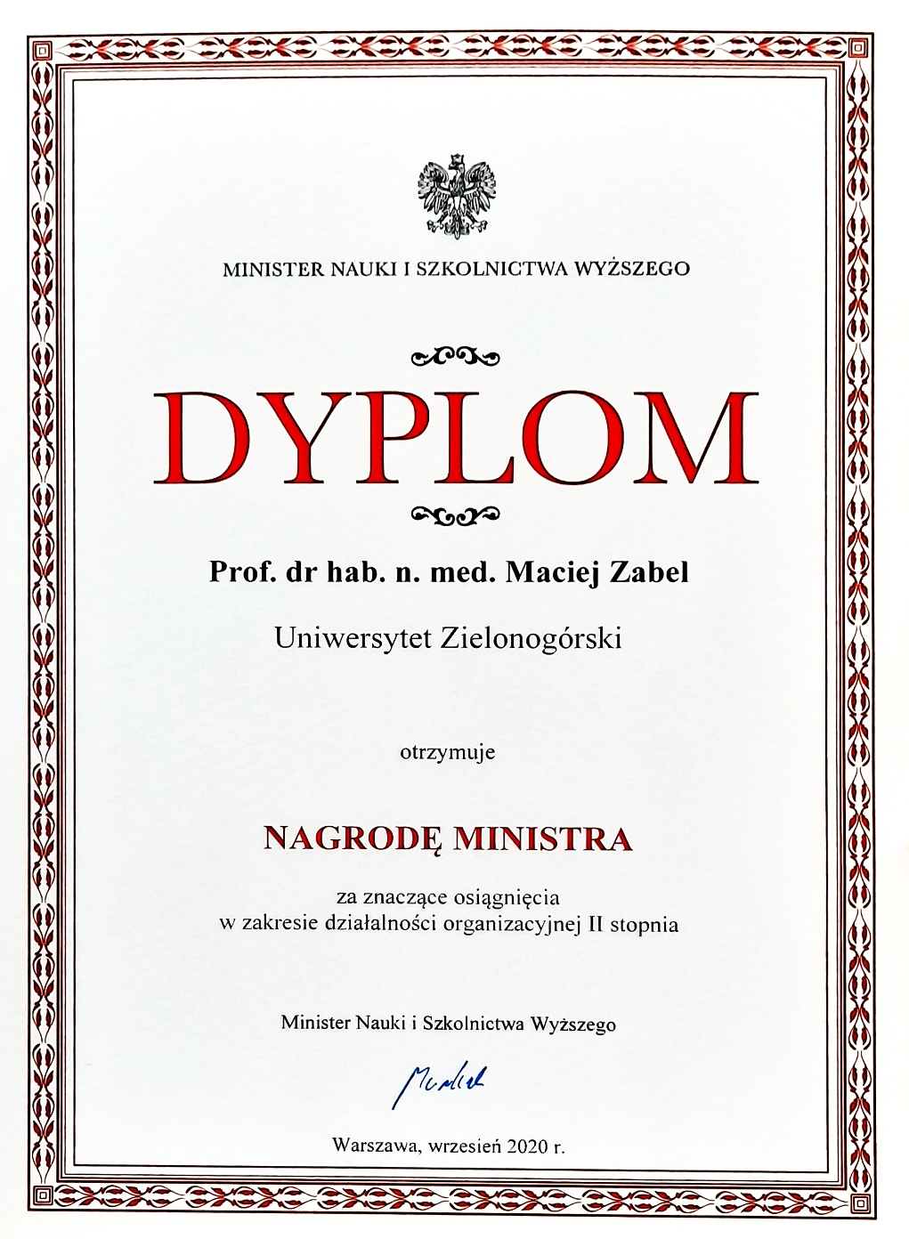 dyplom prof. M. Zabel wł..jpg