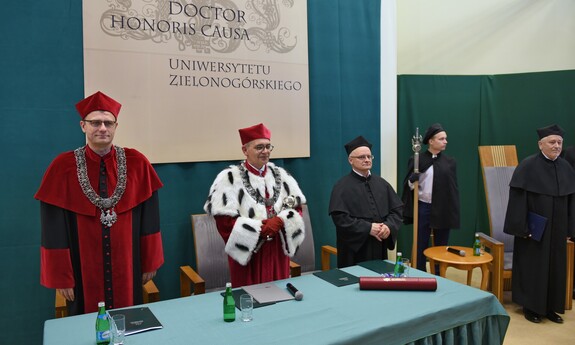 Uroczystość nadania tytułu doctora honoris causa Uniwersytetu Zielonogórskiego prof. dr. hab. Markowi Konopczyńskiemu; fot. K. Adamczewski