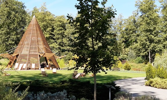 Tańczące Fontanny w Ogrodzie Botanicznym Uniwersytetu Zielonogórskiego