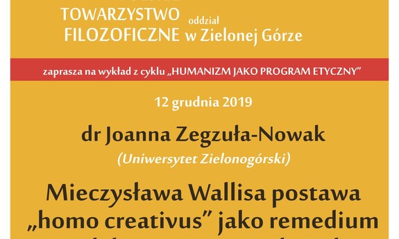 Kolejny wykład filozoficzny w ramach cyklu: „Humanizm jako program etyczny”