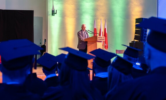 Przemawia prorektor ds. Collegium Medicum - prof. Maciej Zabel; fot. M. Adamczewski