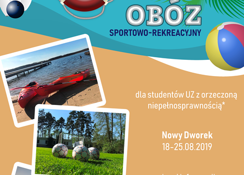 Obóz sportowo - rekreacyjny dla studentów UZ z orzeczoną niepełnosprawnością