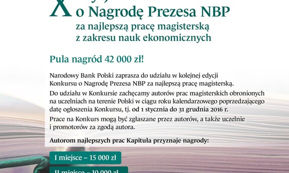 Konkurs na najlepszą pracę magisterską z dziedziny nauk ekonomicznych