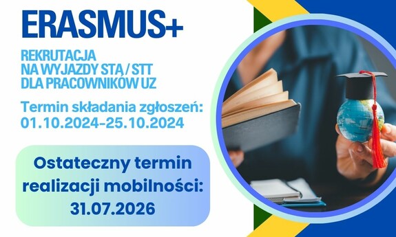 Rekrutacja na wyjazdy pracowników STA/STT w ramach programu Erasmus+