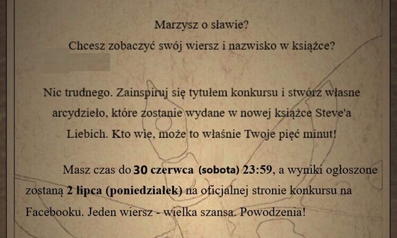 Napisz wiersz i wystartuj w konkursie poetyckim „Czarna ćma”.