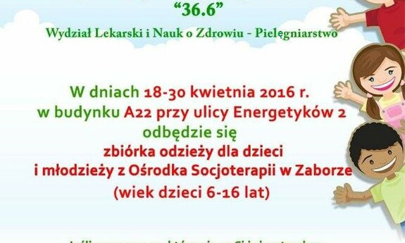 Studenci pielęgniarstwa organizują zbiórkę odzieży dla dzieci i młodzieży